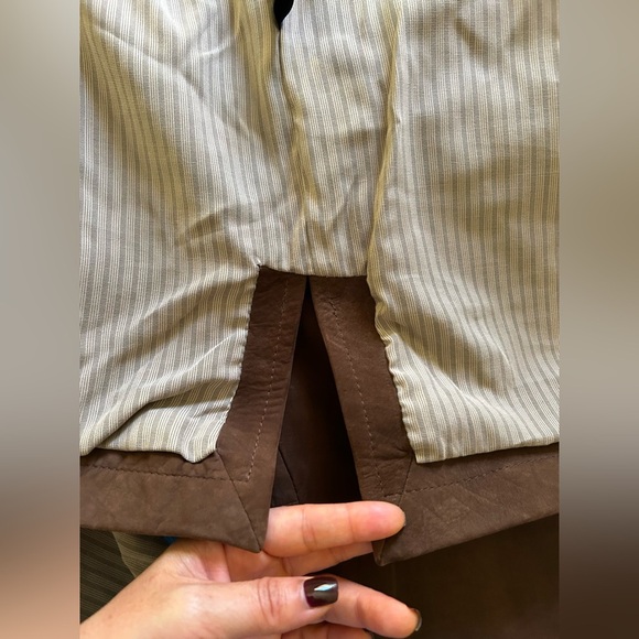 Robert Comstock Vertical Brown baby calf nubuck Leather  Jacket cl - Picture 5 of 17